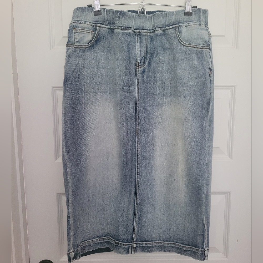 Denim Midi Skirt